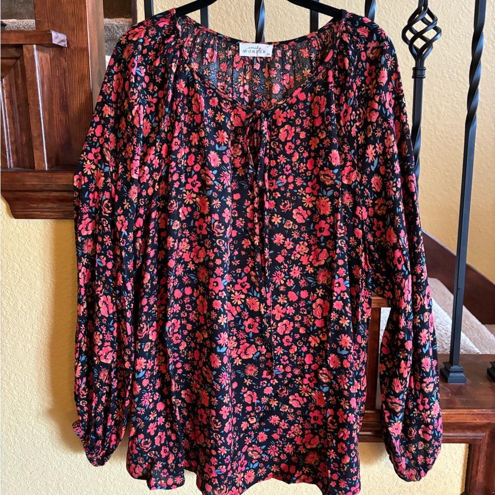Boutique floral blouse 2X